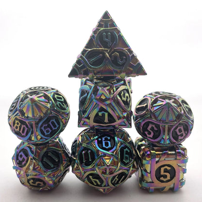 Metal Maze Pattern Dices Set - What The Funk