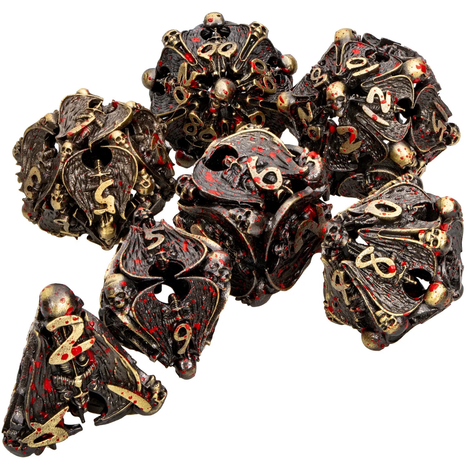 Metal Angels, Witches, & Dragons Dice Hollow Dice Set - What The Funk