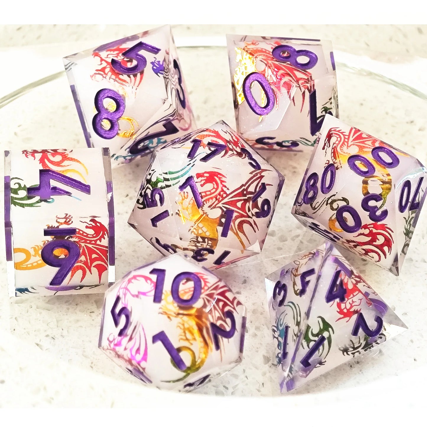 Sharp Resin Beautiful Transparent Layer Dice - What The Funk