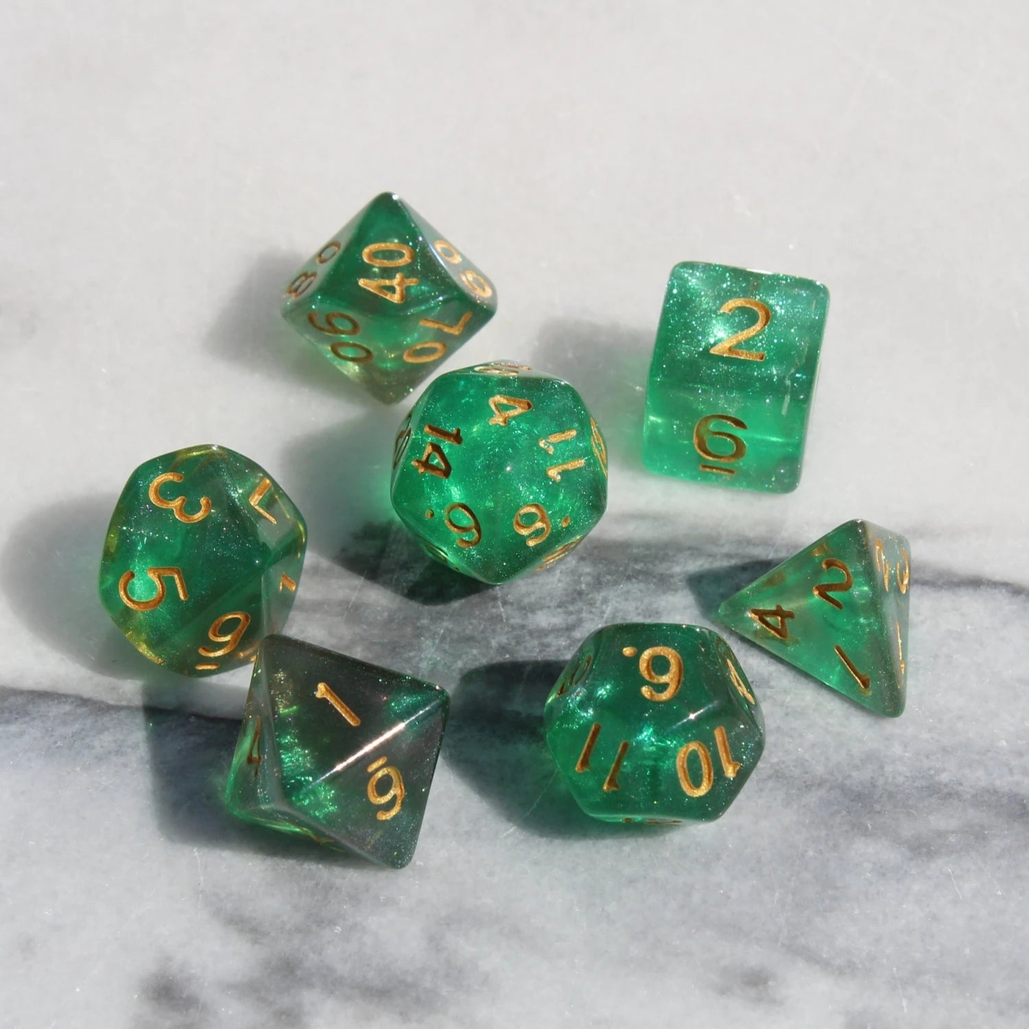 Greener Turquoise Depths Dice Set - What The Funk
