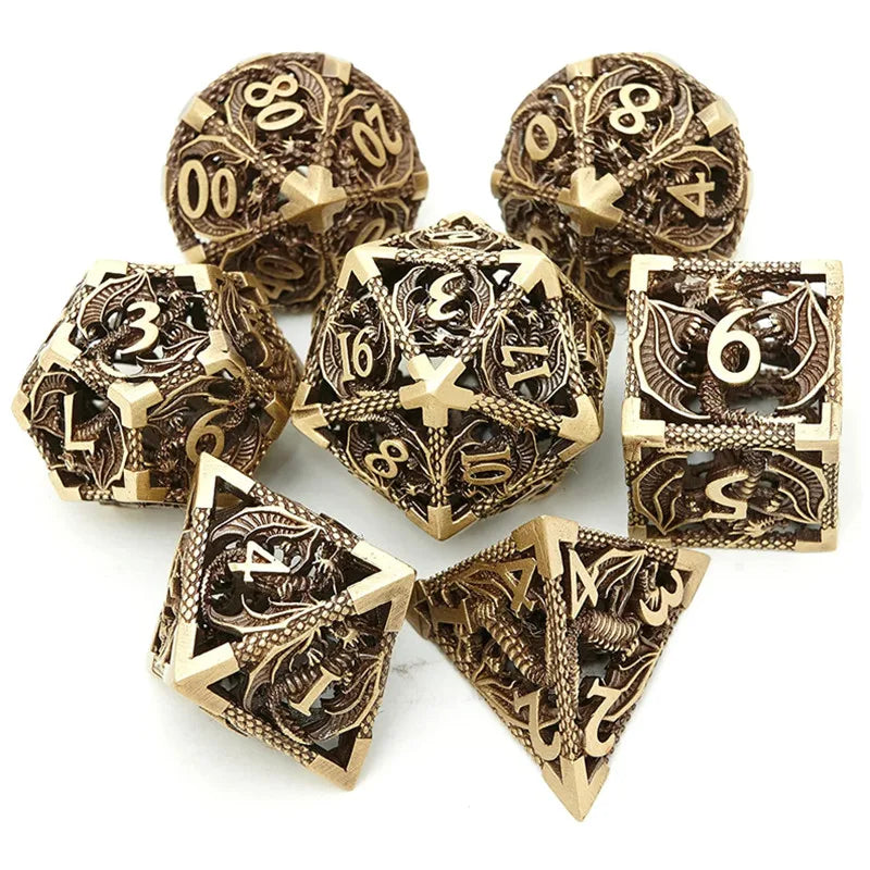 Hollow Metal Octopus Dice Set - What The Funk