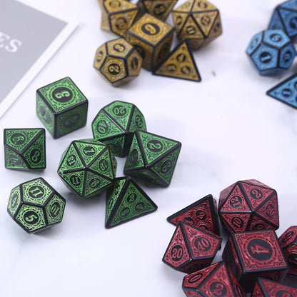 Small Carved Pattern Dice Set - What The Funk