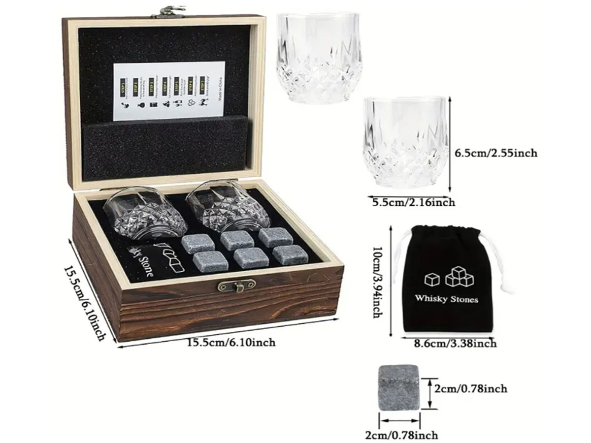 Whiskey Stones Glasses Set - What The Funk