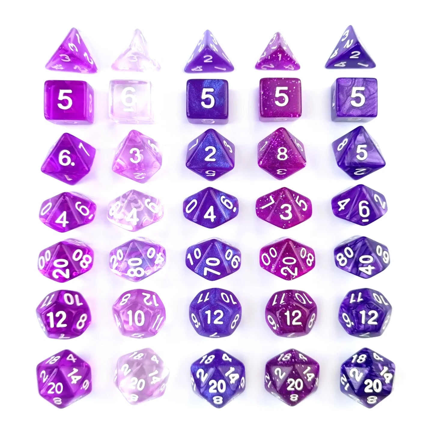 Potion Amethyst Dice Set (5sets/35pcs) - What The Funk