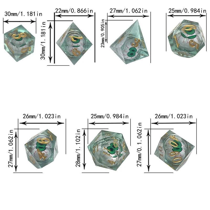 Sharp Edge Eyeball Dice Set - What The Funk