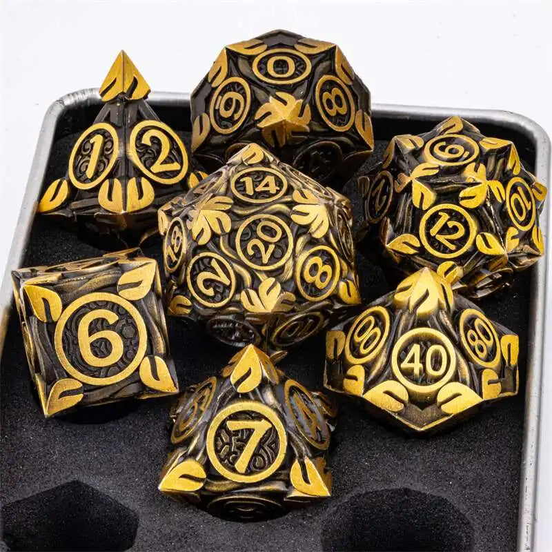 Metal Leaf Dice Set - What The Funk