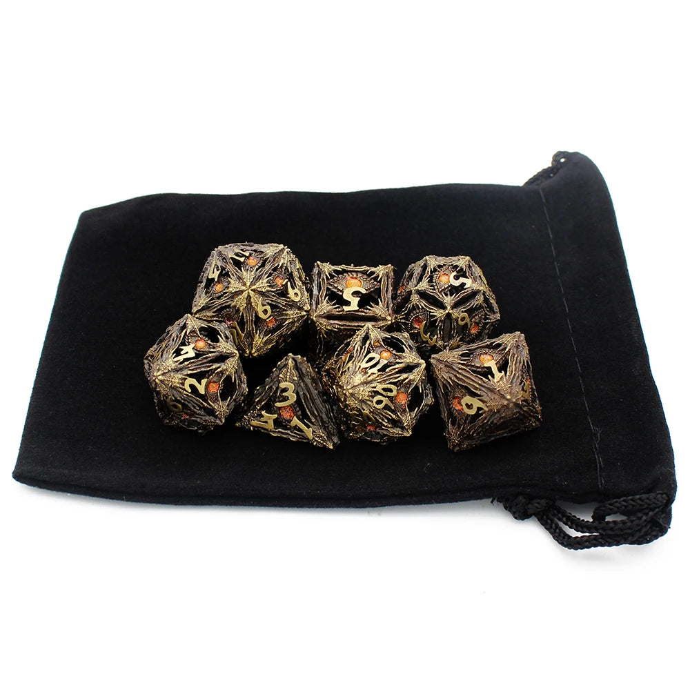 Hollow Metal Dragon Eye Dice Set - What The Funk