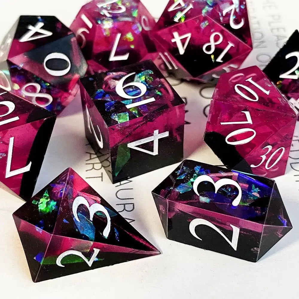 Sharp Edge Polyhedral Dice Mold 9 Piece - What The Funk