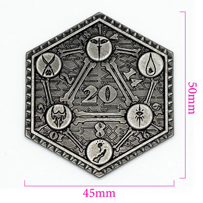 D20 Coin Creative Metal Coins - What The Funk