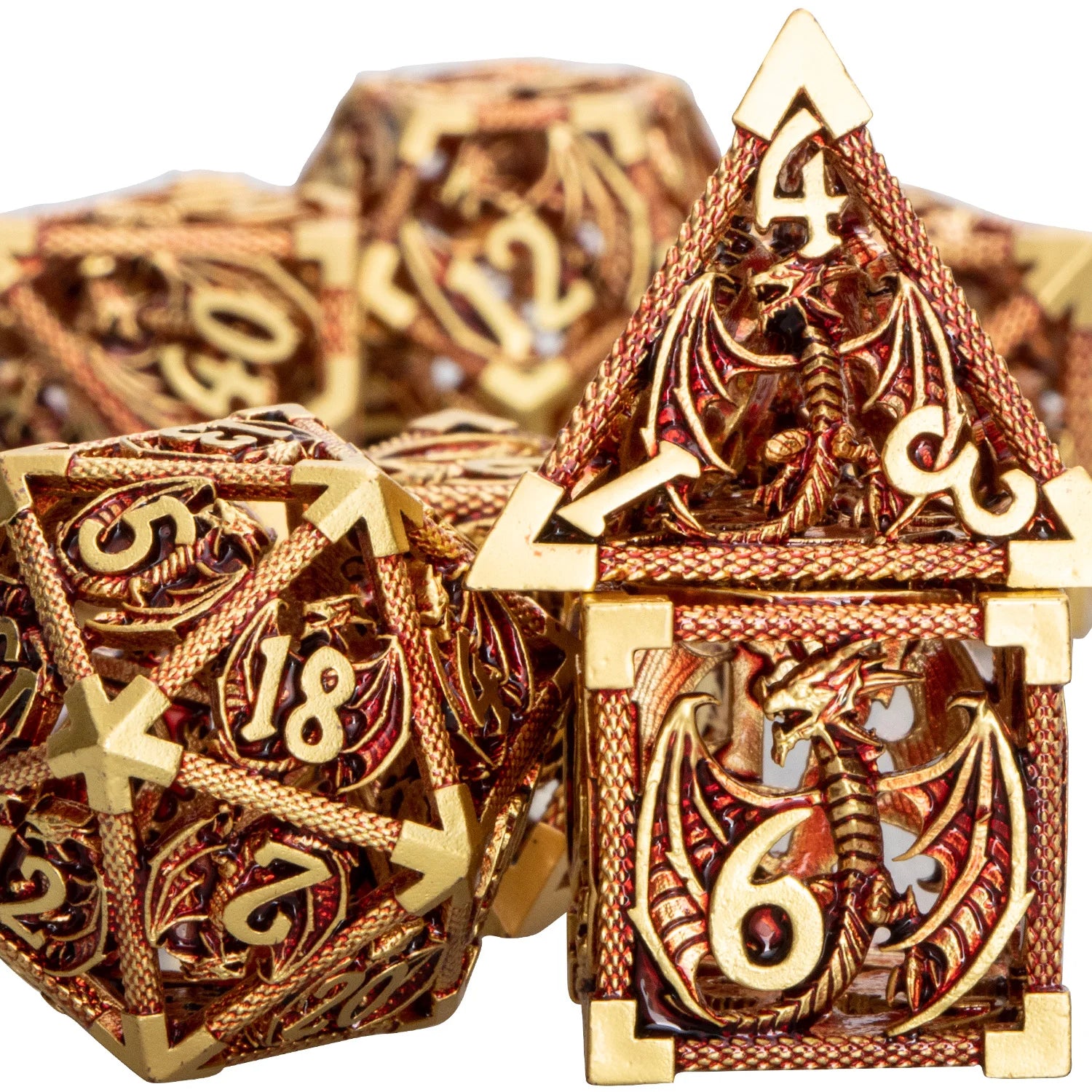 Metal Angels, Witches, & Dragons Dice Hollow Dice Set - What The Funk