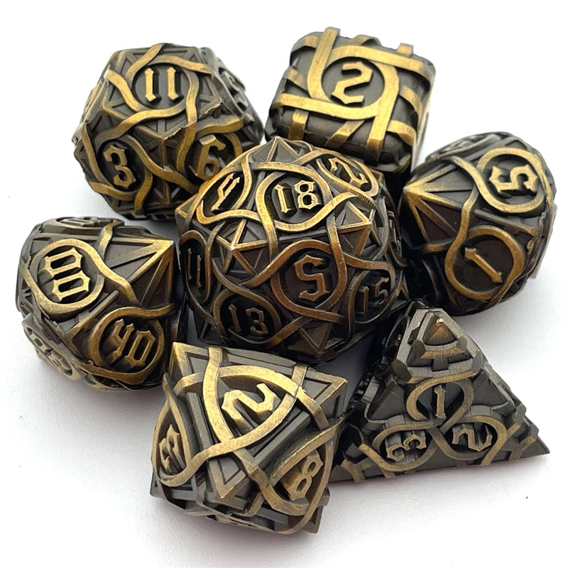 Metal Maze Pattern Dices Set - What The Funk