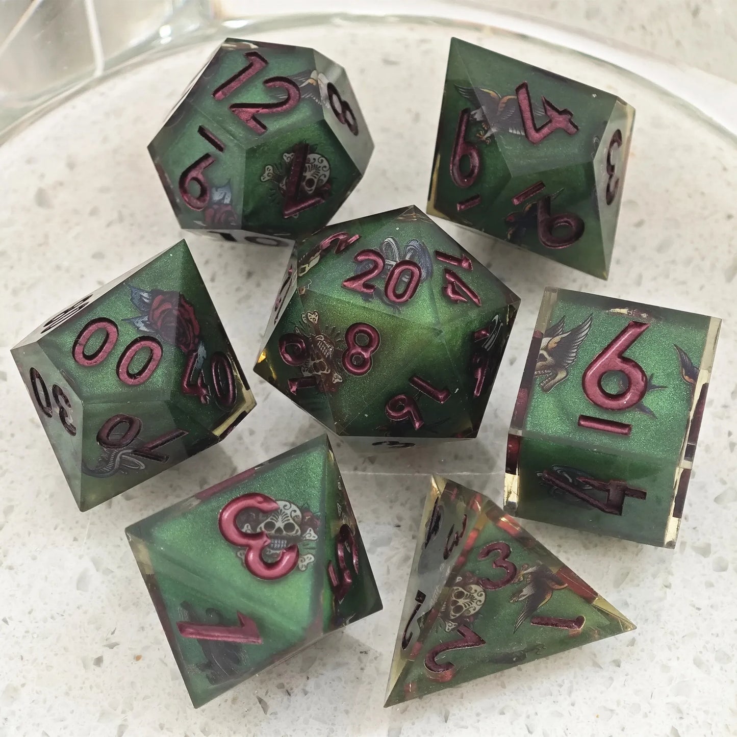 Sharp Resin Beautiful Transparent Layer Dice - What The Funk