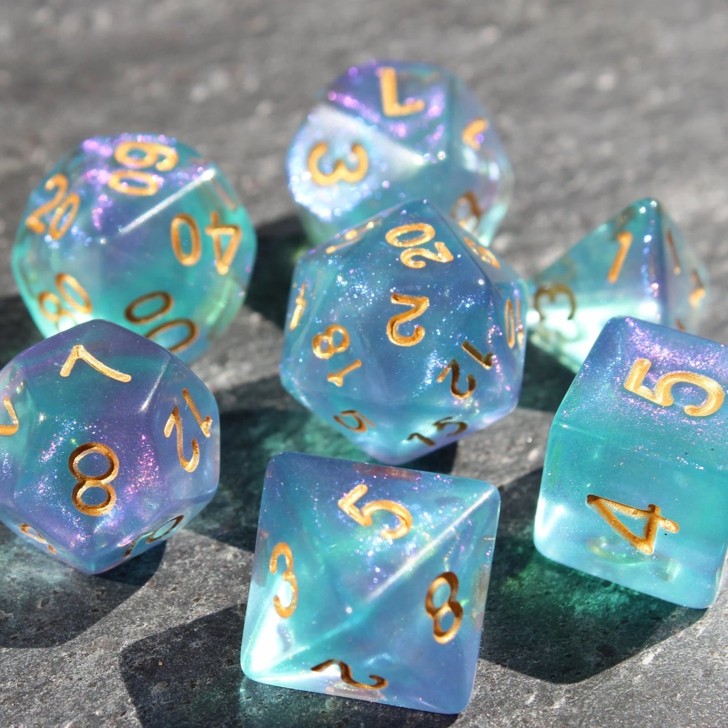 Blue Starry Sky Dice Set - What The Funk