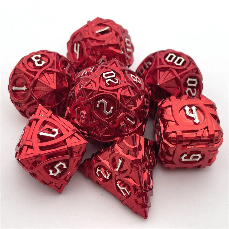 Metal Maze Pattern Dices Set - What The Funk