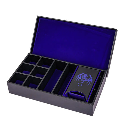 Multifunction Dice Box Leather - 3 in 1 Dice Case, Tray, & Tower