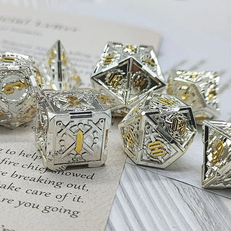 Metal Sword Emblem Dice - What The Funk