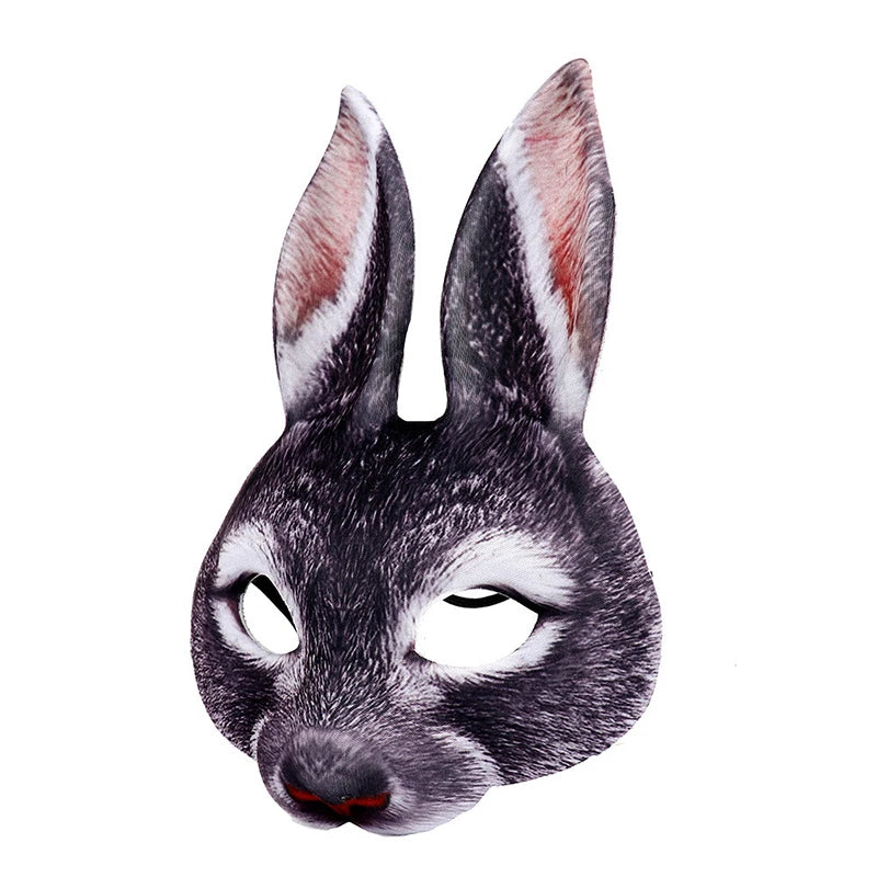 Flat Animal Half Mask Print