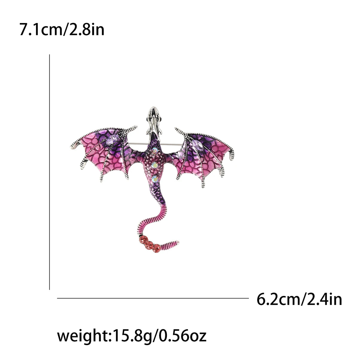 Enamel Flying Dragon Brooches - What The Funk