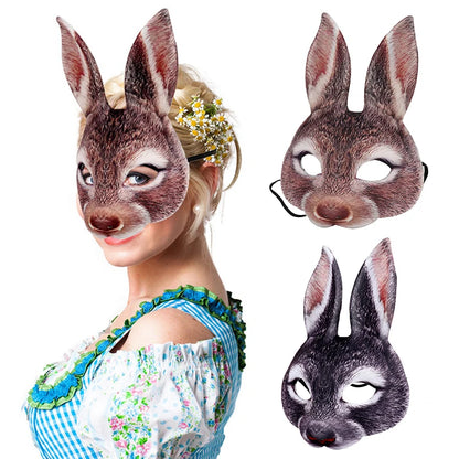 Flat Animal Half Mask Print