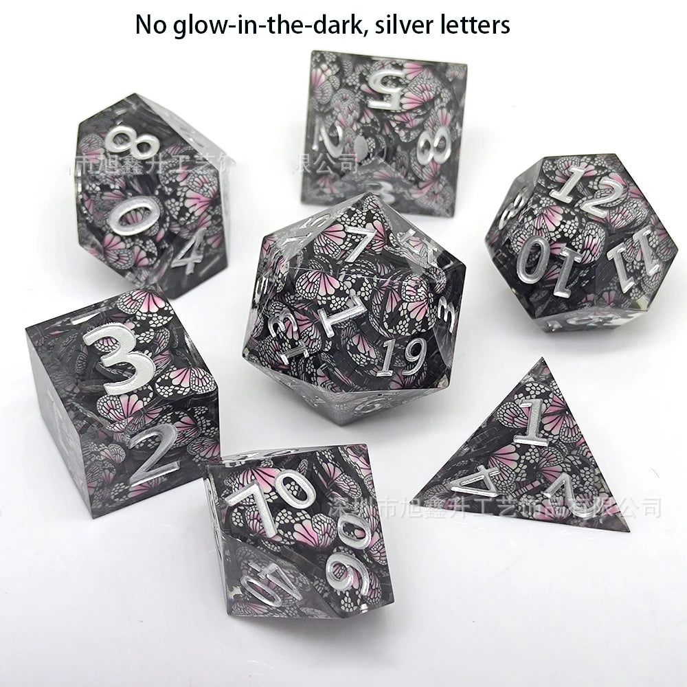 Glow-In-The-Dark Dice Set Handmade - What The Funk