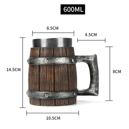 Viking Wood Style Beer Mug - What The Funk