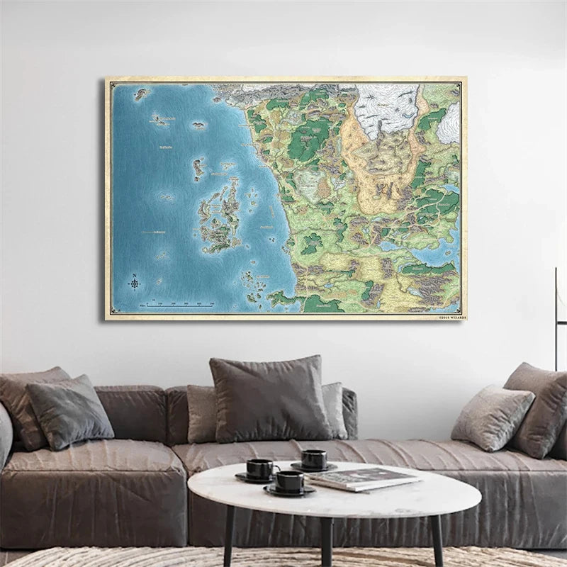 Faerun, Forgotten Realms, Map Poster - What The Funk