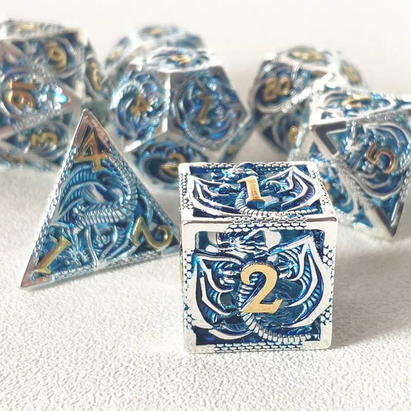 Hollow Metal Octopus Dice Set - What The Funk