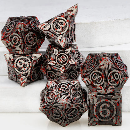 Metal Circle Identifying Dice Set - What The Funk