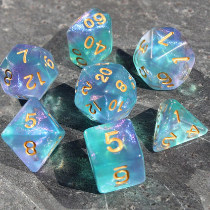 Blue Starry Sky Dice Set - What The Funk