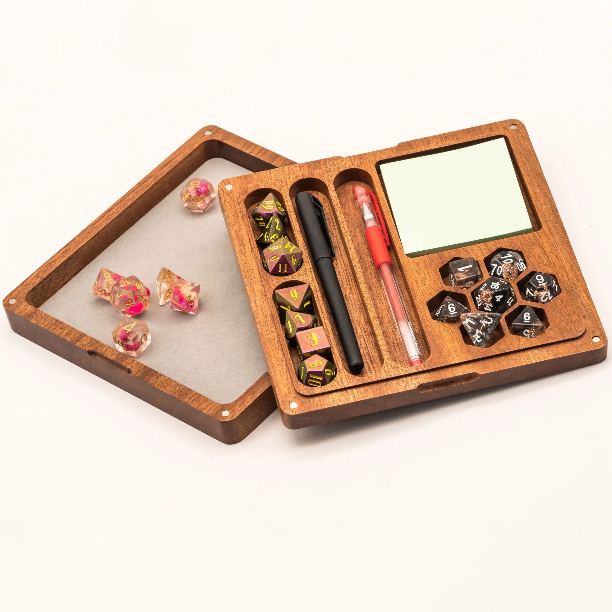 2 in 1 Wooden Dice Case & Dice Tray, High Quality - What The Funk