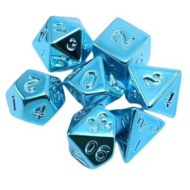 Blue Plating Dice Set