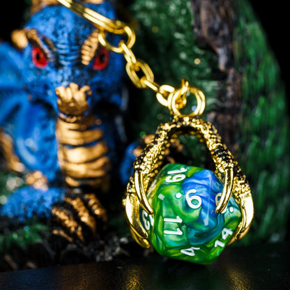 D20 Keychain and Key Ring - What The Funk