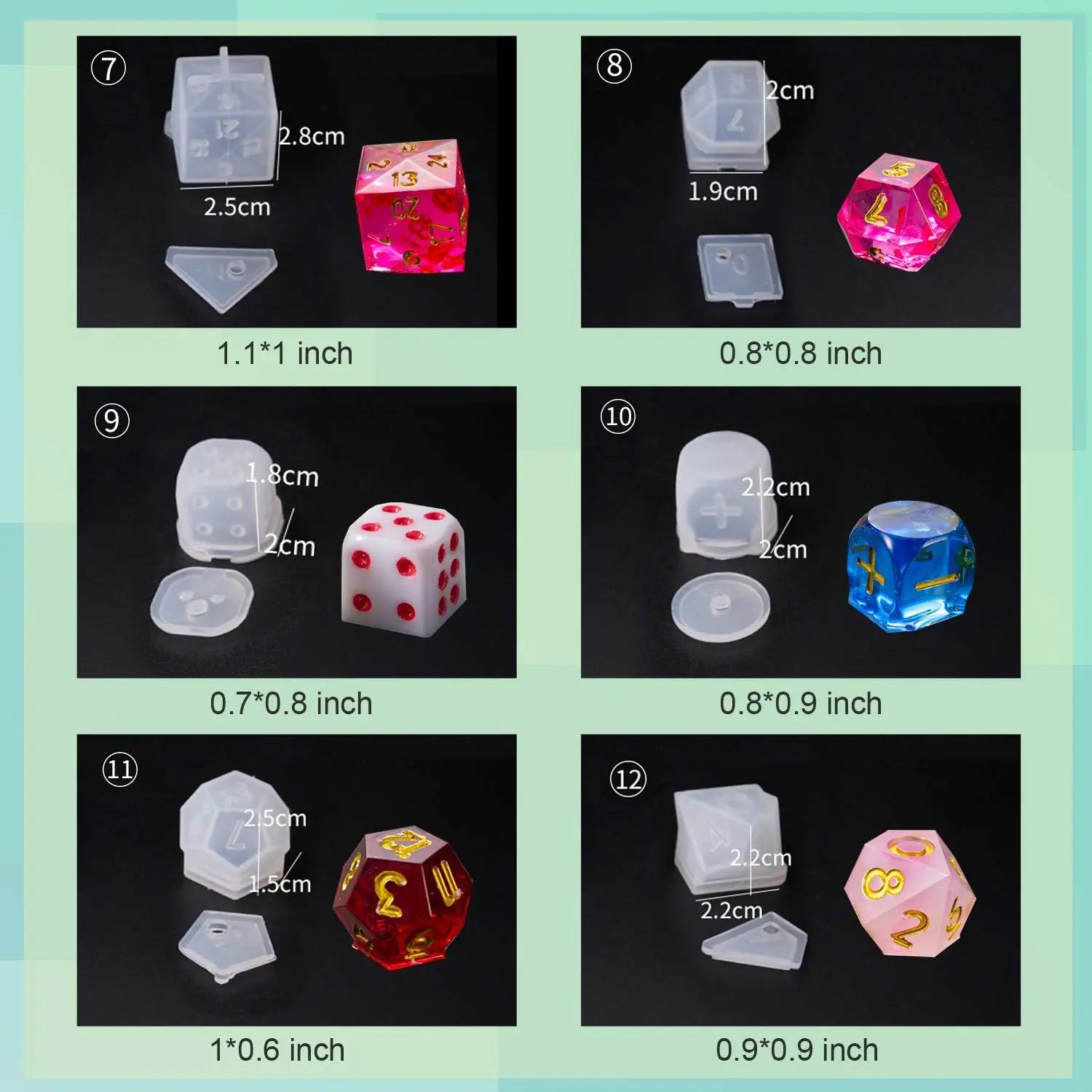 Dice Molds with Letter & Numbers - What The Funk