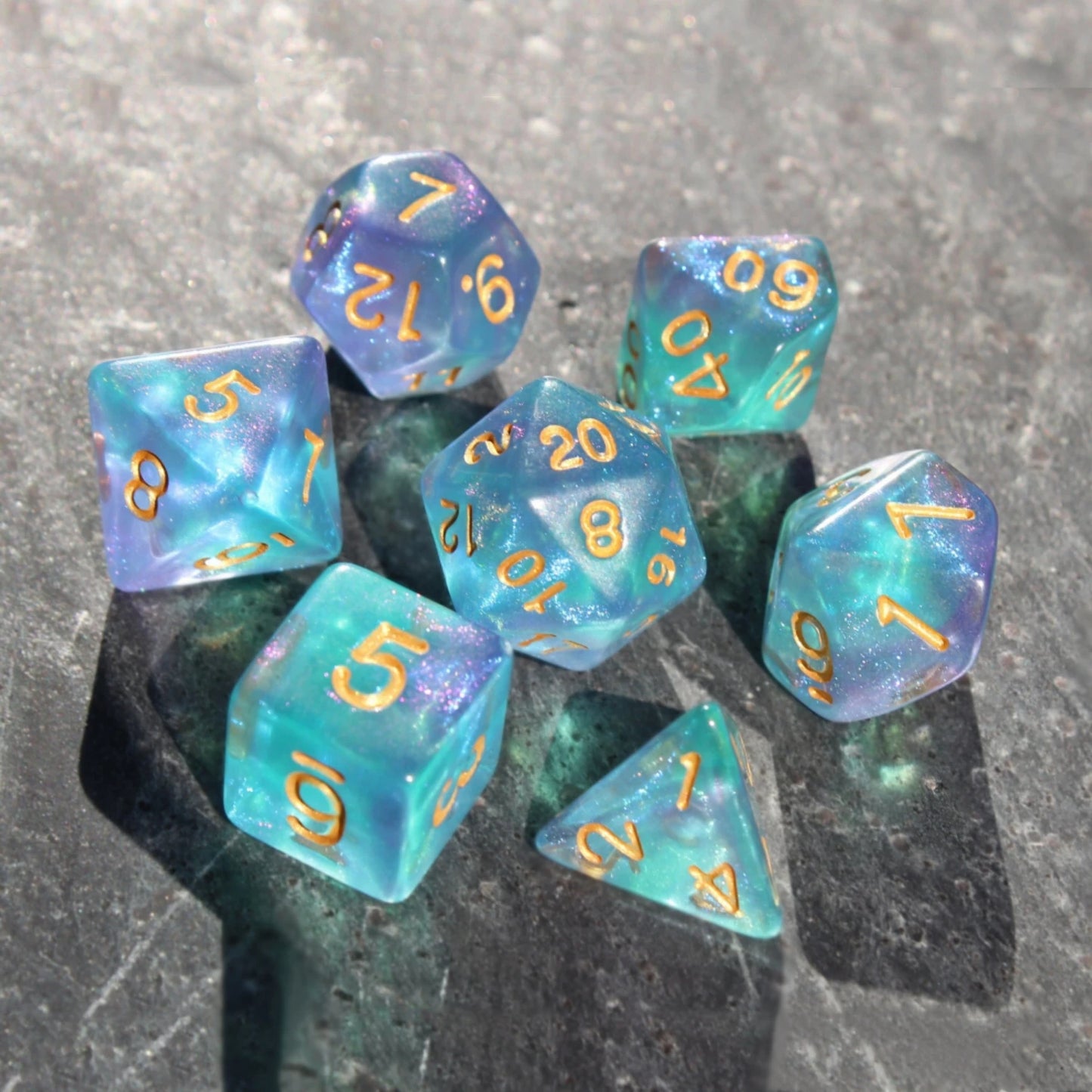 Blue Starry Sky Dice Set - What The Funk