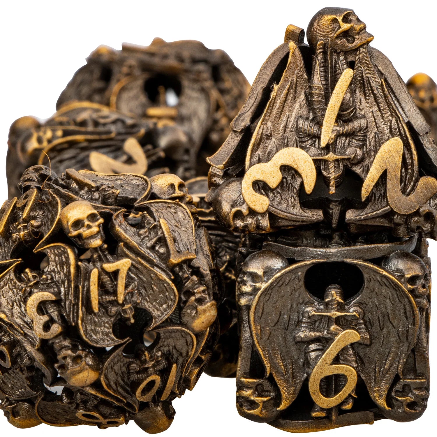 Metal Angels, Witches, & Dragons Dice Hollow Dice Set - What The Funk