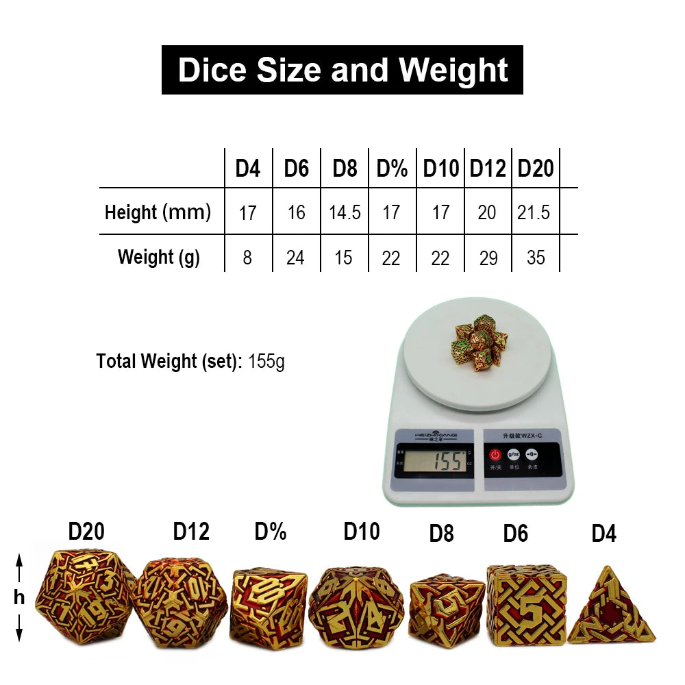Metal Labyrinth Dice Set - What The Funk