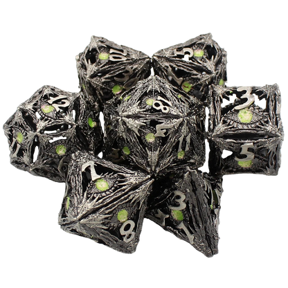 Hollow Metal Dragon Eye Dice Set - What The Funk