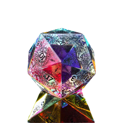 D20 Dice Colored Stone (30MM) - What The Funk