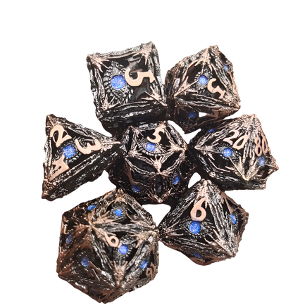 Hollow Metal Dragon Eye Dice Set - What The Funk