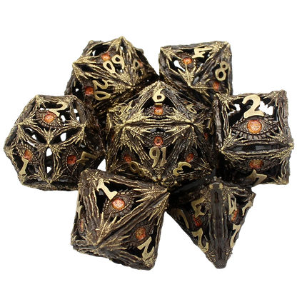 Hollow Metal Dragon Eye Dice Set - What The Funk