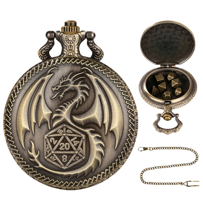 Pocket Watch Dice w/ Mini Metal Dice - What The Funk